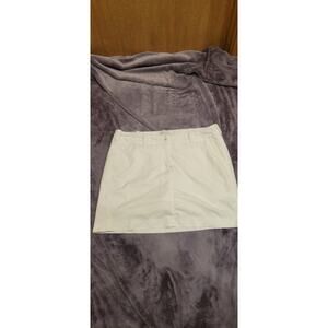 Nike Golf Dri-Fit Skort Womens Size 14 White Tour Performance Athletic Skirt